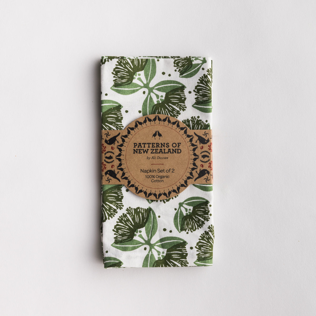 Pohutukawa Green Napkin Set of 2