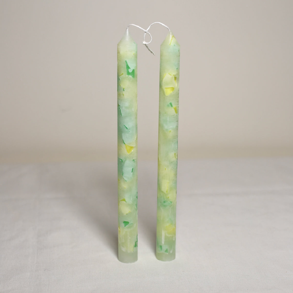 Marble table candles - Lime