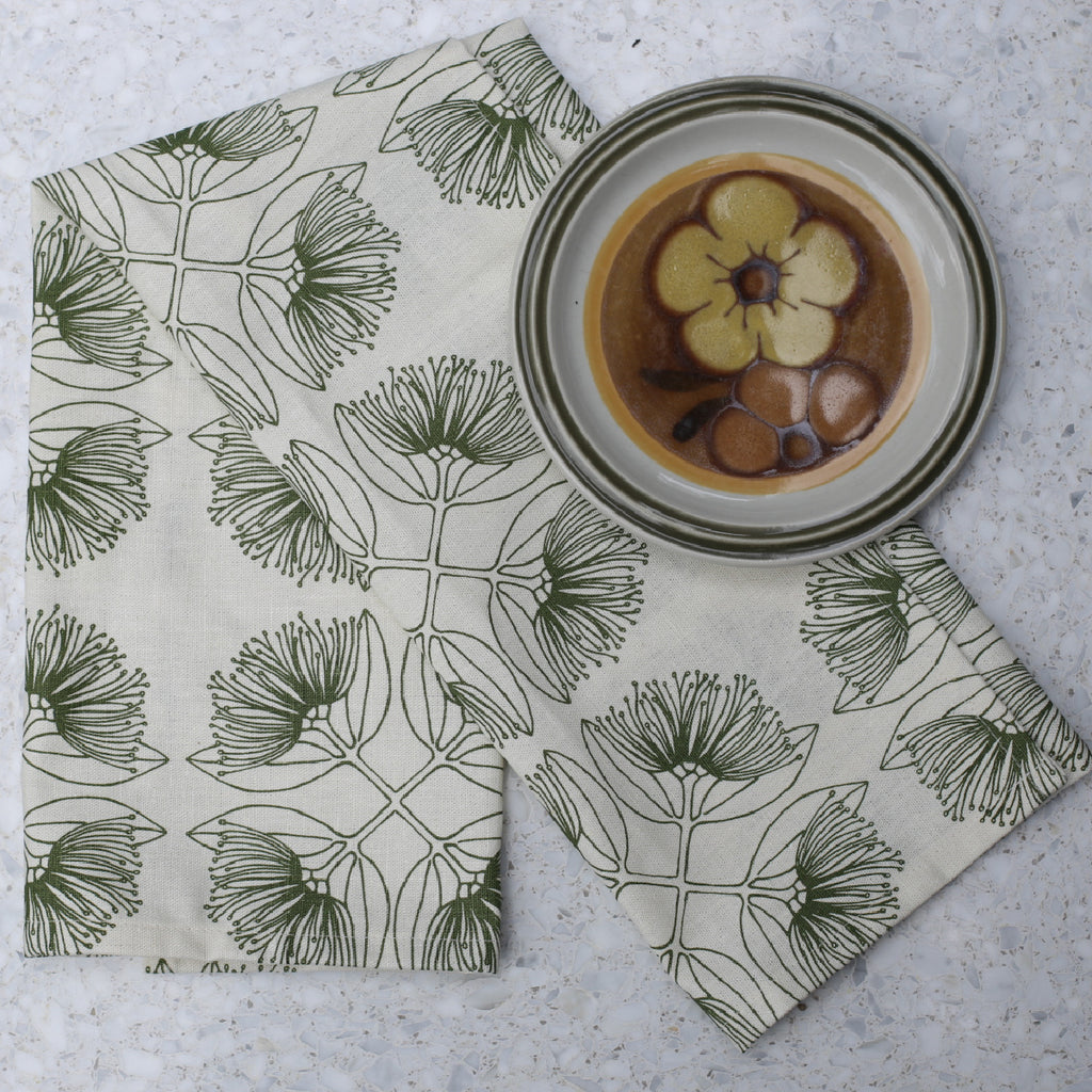 Hemp Tea Towel 'Olive'