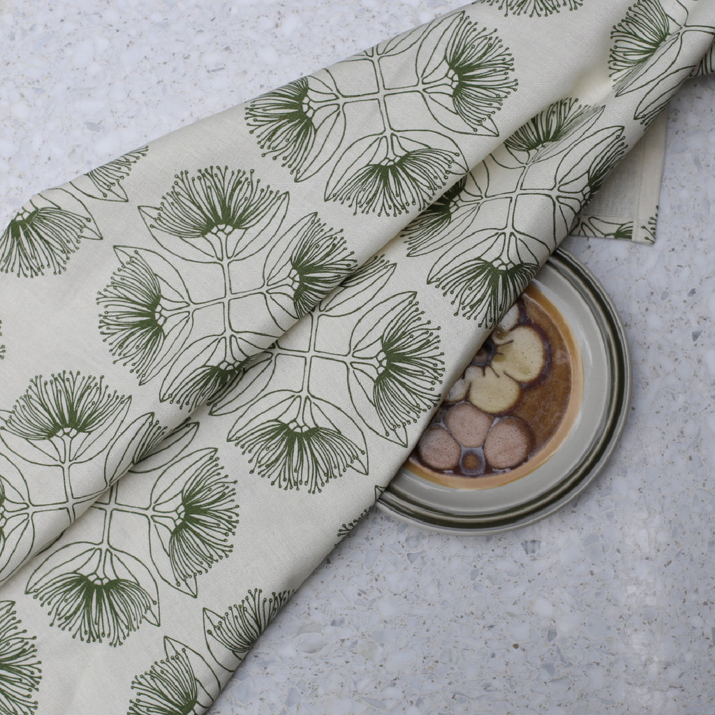 Hemp Tea Towel 'Olive'