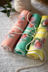 Vintage Rose Linen Tea Towels