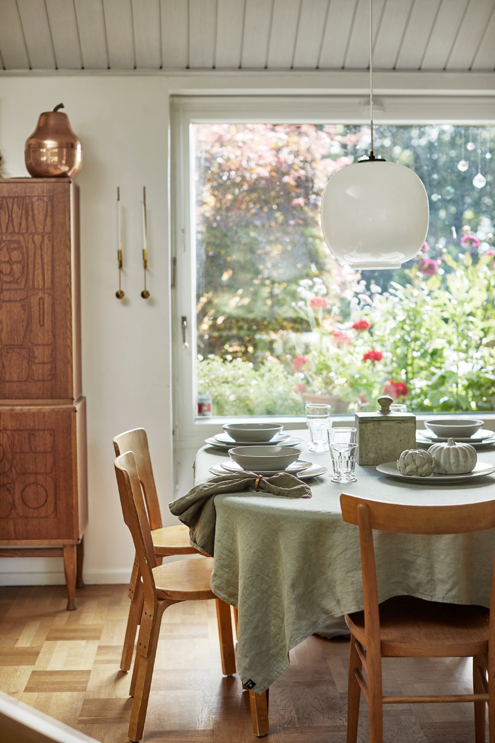 European Linen 'Sage' Table Cloth